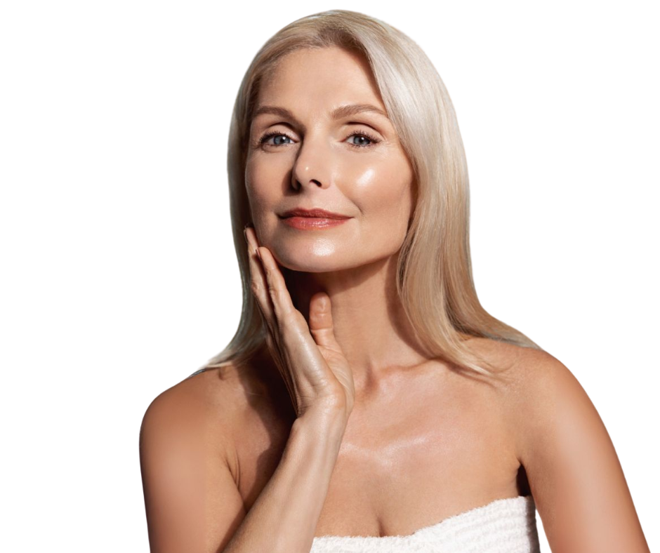 Woman with glowing skin