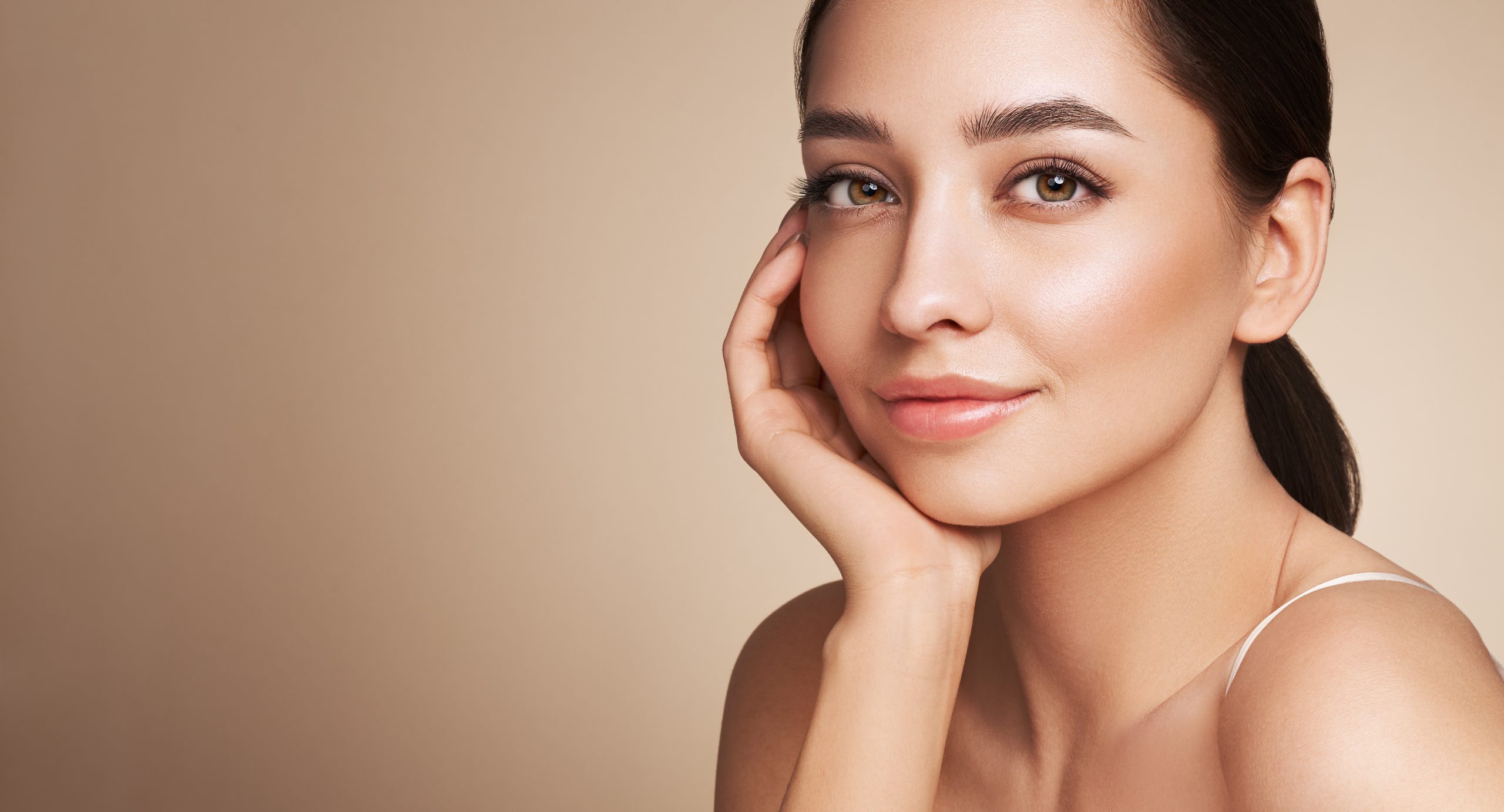 Woman with glowing, healthy skin