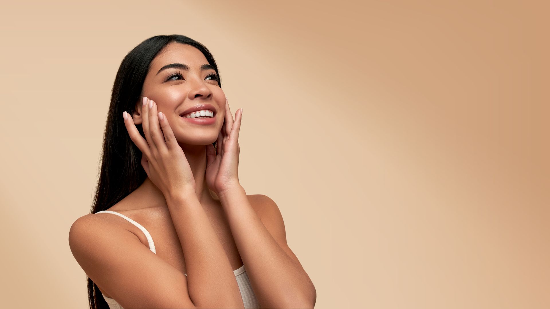 Woman with clean, healthy glowing skin